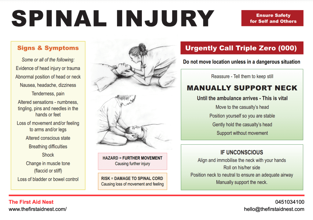 spinal injury first aid