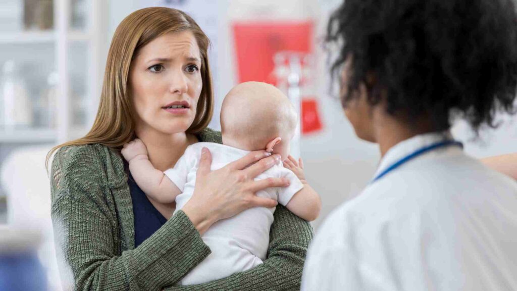 paediatric allergy specialist discussing introducing allergens to babies