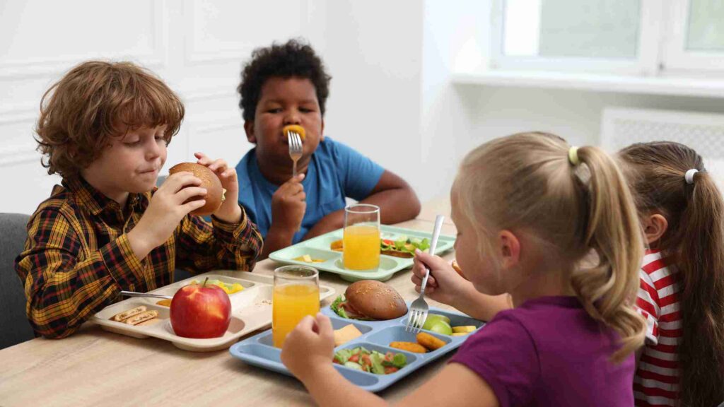 children in child care eating allergy-free food